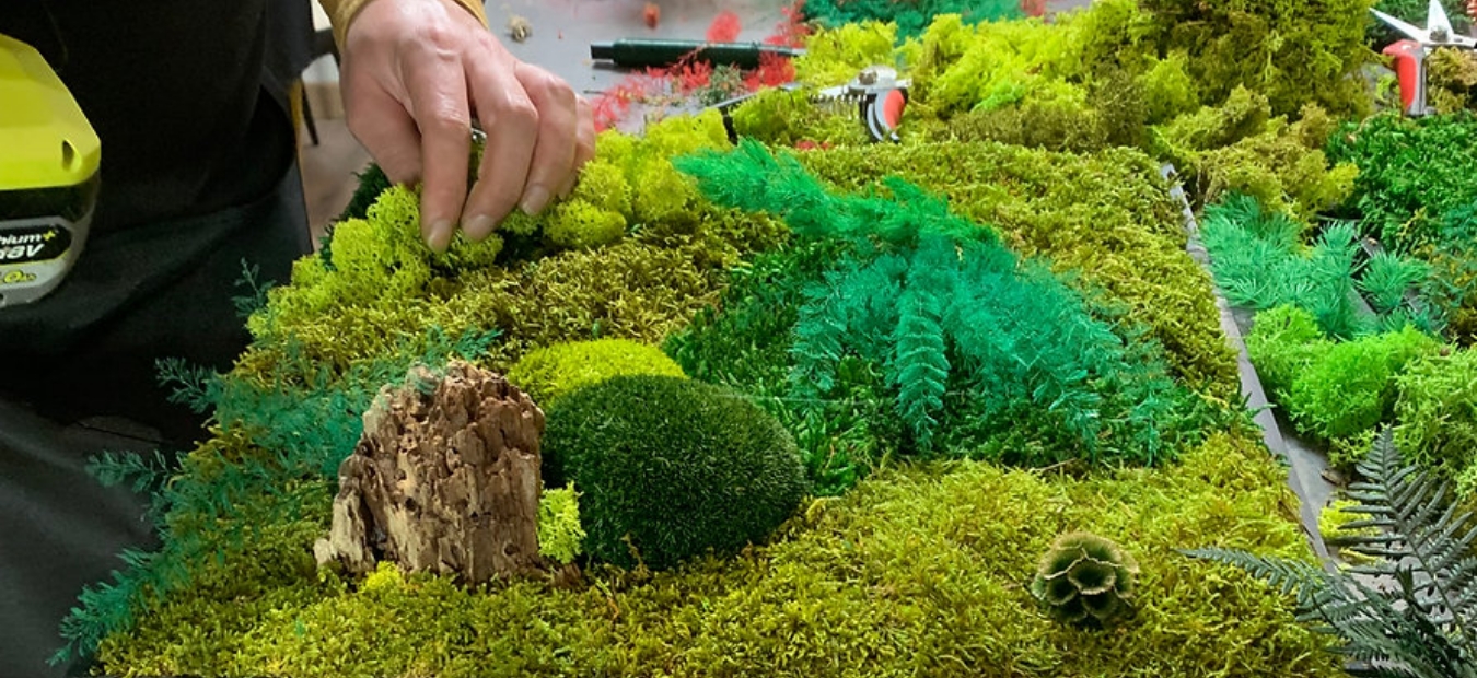 création tableau végétal